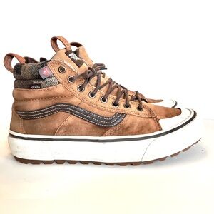 VANS Sk8 Hi Top Mens Sz 8.5 / Womens 10, Glazed Ginger Marshmallow White